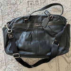Black Coach leather briefcase/laptop bag